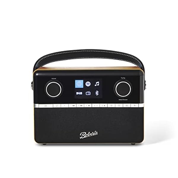 Roberts Stream 94 Stereo Radio Portatile Dab /FM/Bluetooth/WiFi, Nero e Ciliegio